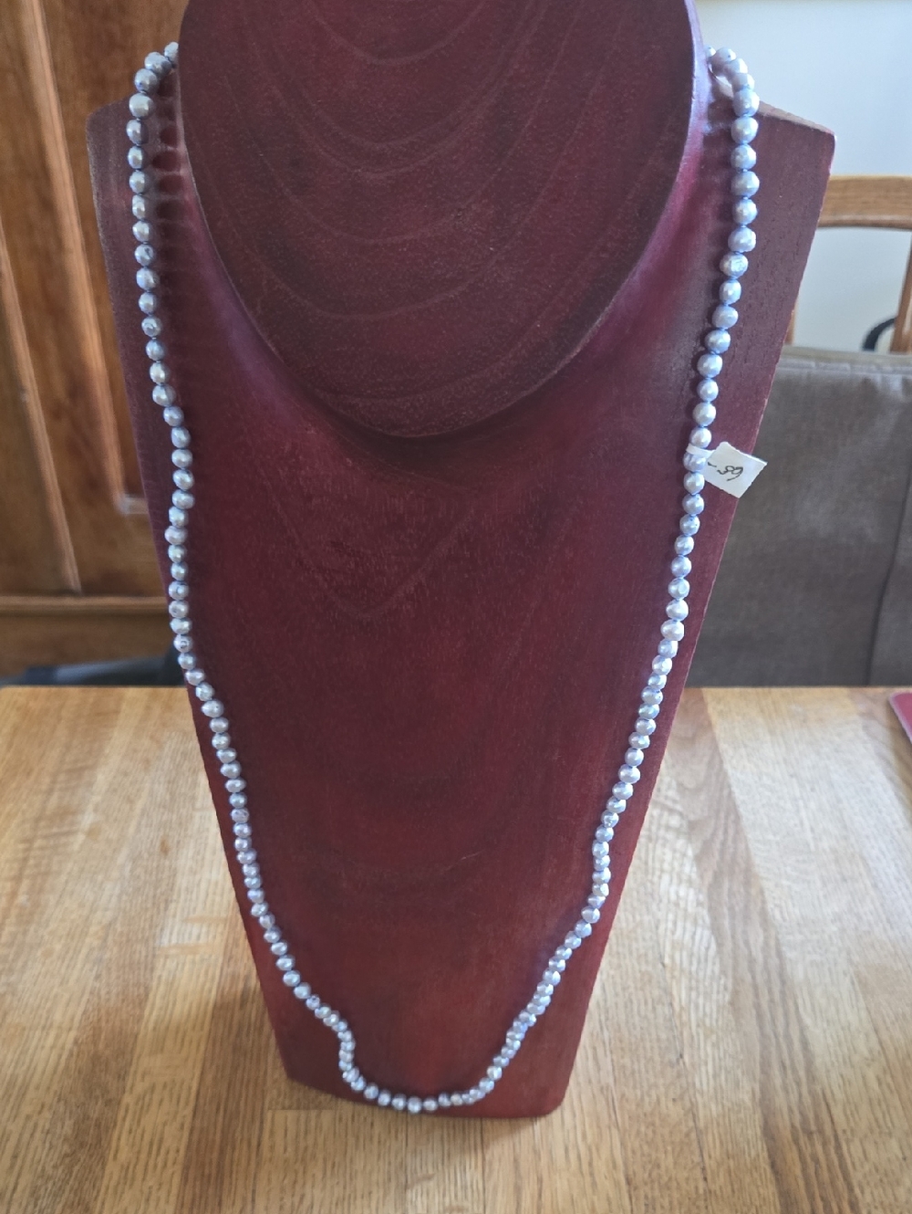 Classic Grey Freshwater Pearl Beaded Necklace - Women Jewelry